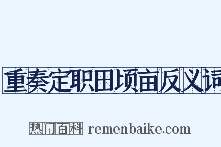 重奏定职田顷亩反义词是什么意思的图片